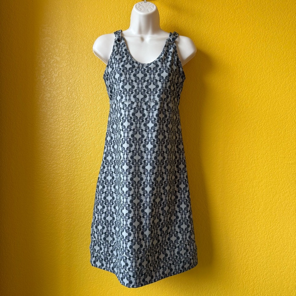 Merrell spf 50 Opti-wick Print cross back hiking exercise dress with lined chest